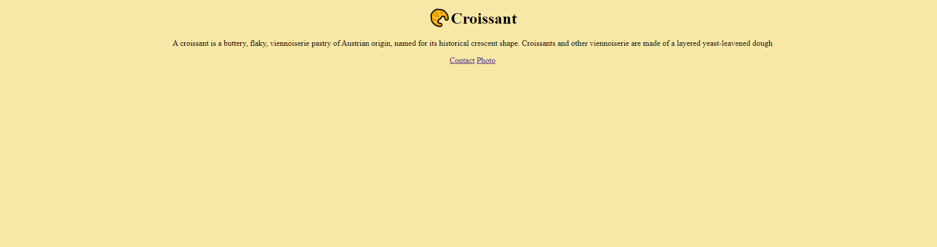 Croissant webpage